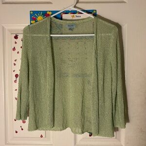 women’s green cardigan